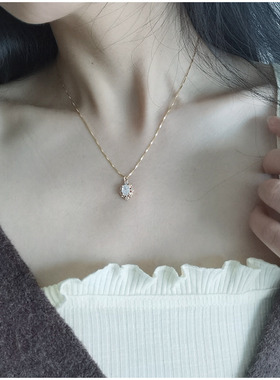 欧美ins新款彩色天然石项链直供不规则光面天然石吊坠女