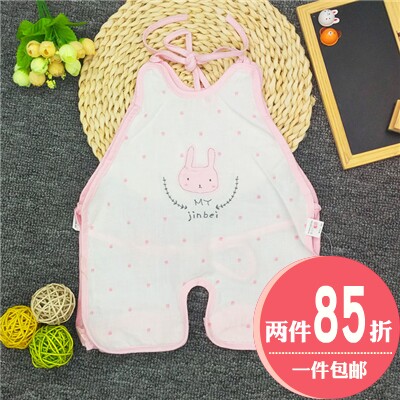 津贝有幼儿肚兜可爱带腿竹棉纱布男女肚兜宝宝夏季护肚衣
