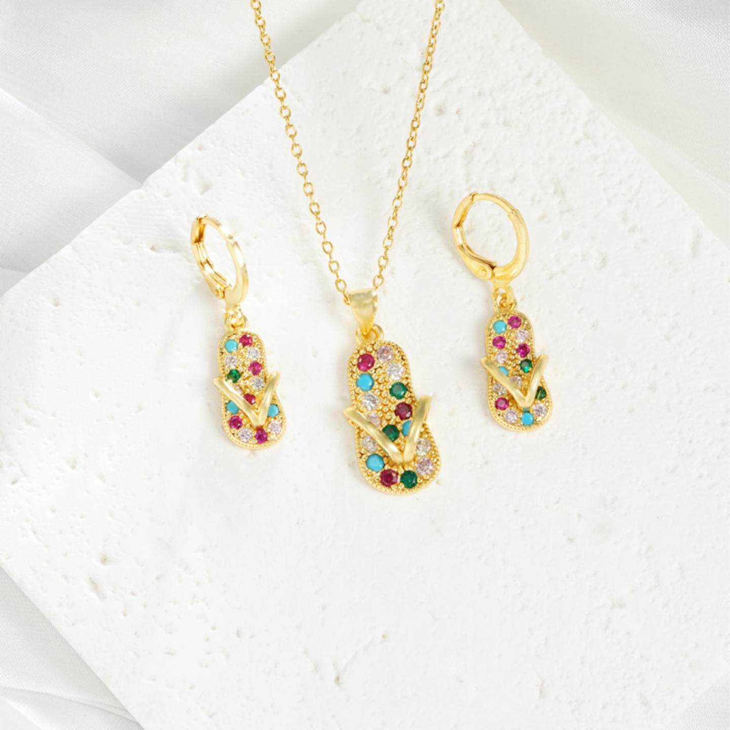 热销越南沙金项链镀18k金色人字拖鞋耳饰女小众久不掉色饰品,饰品/流行首饰/时尚饰品新,项链,淘宝优惠券,粉丝福利购,淘宝优惠卷