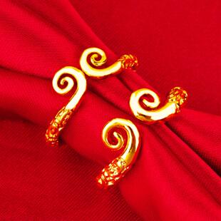 黑神话悟空同款平替沙金紧箍咒戒指复古国风男女款浮雕孙悟空饰品