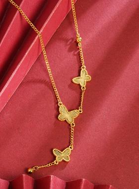 越南沙金四叶花手链女款