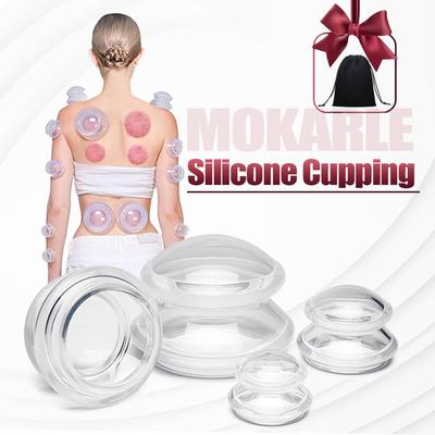 Silicone Vacuum Cupping Set Massage Body Cups Back Gua Sha V