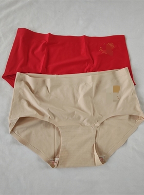 D34-30女式包臀无痕隐形中腰内裤裤头底裤三角裤头大红色本命年