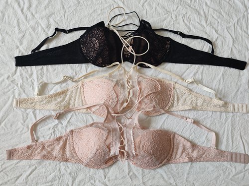 B21-61女式有钢圈薄款蕾丝性感美胸法式打底文胸内衣bra绑带挂脖