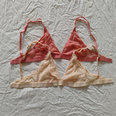 无钢圈三角杯法式蕾丝性感文胸