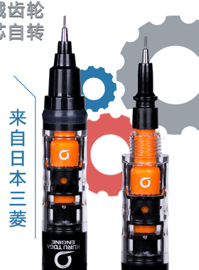 包邮 日本UNI三菱KURUTOGA自动铅笔M5-452/559铅芯自动旋转活动铅笔不易断学生绘图考试铅笔 笔尖可伸缩0.5mm