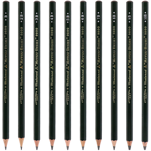买5支 日本UNI三菱铅笔9800绘图铅笔HB2B4B6B3H5H7H8B9B10B绘画素描美术笔木头铅笔多灰度规格进口文具 包邮