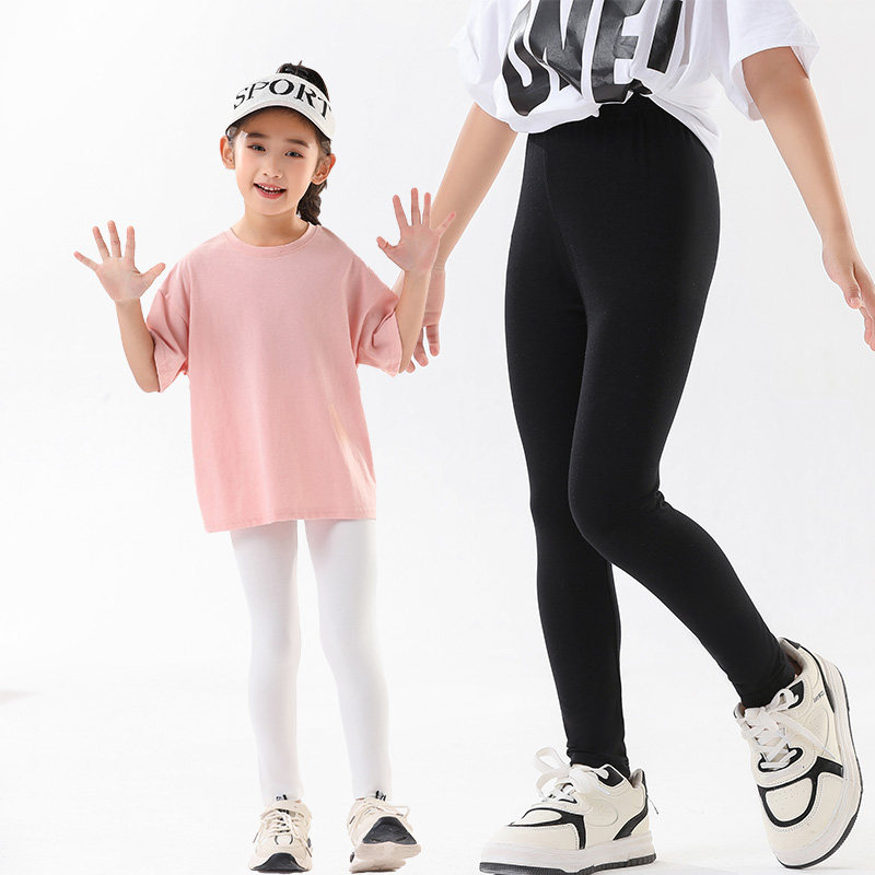 女童打底裤外穿薄款夏季儿童弹力裤子夏天小女孩宝宝休闲九分长裤