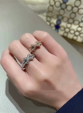 情侣对戒男女交叉缘系网红时尚