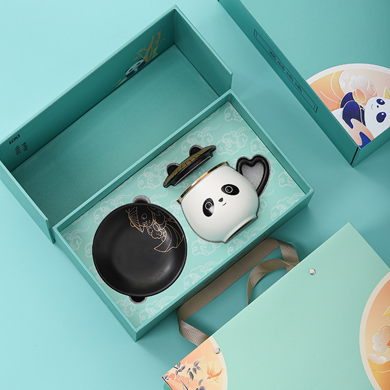 熊猫创意礼品套组定制公司活动赠品送客户员工纪念品私人定制礼盒