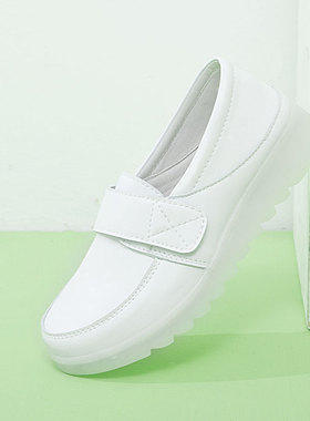 护士鞋女软底舒适透气白色增高厚底不累脚平底防滑防臭夏季新品