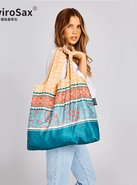 EnviroSax澳洲环保袋 SK小清新系列大容量购物袋防泼水折叠春卷包