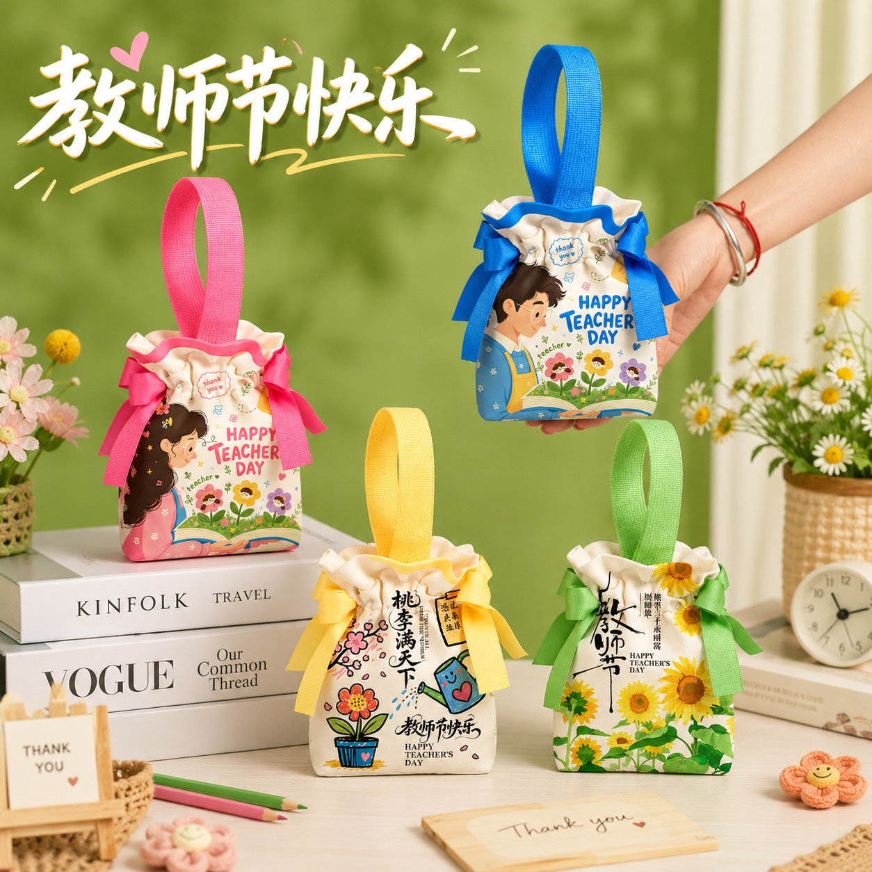 教师节礼物送老师国风帆布手提袋图片