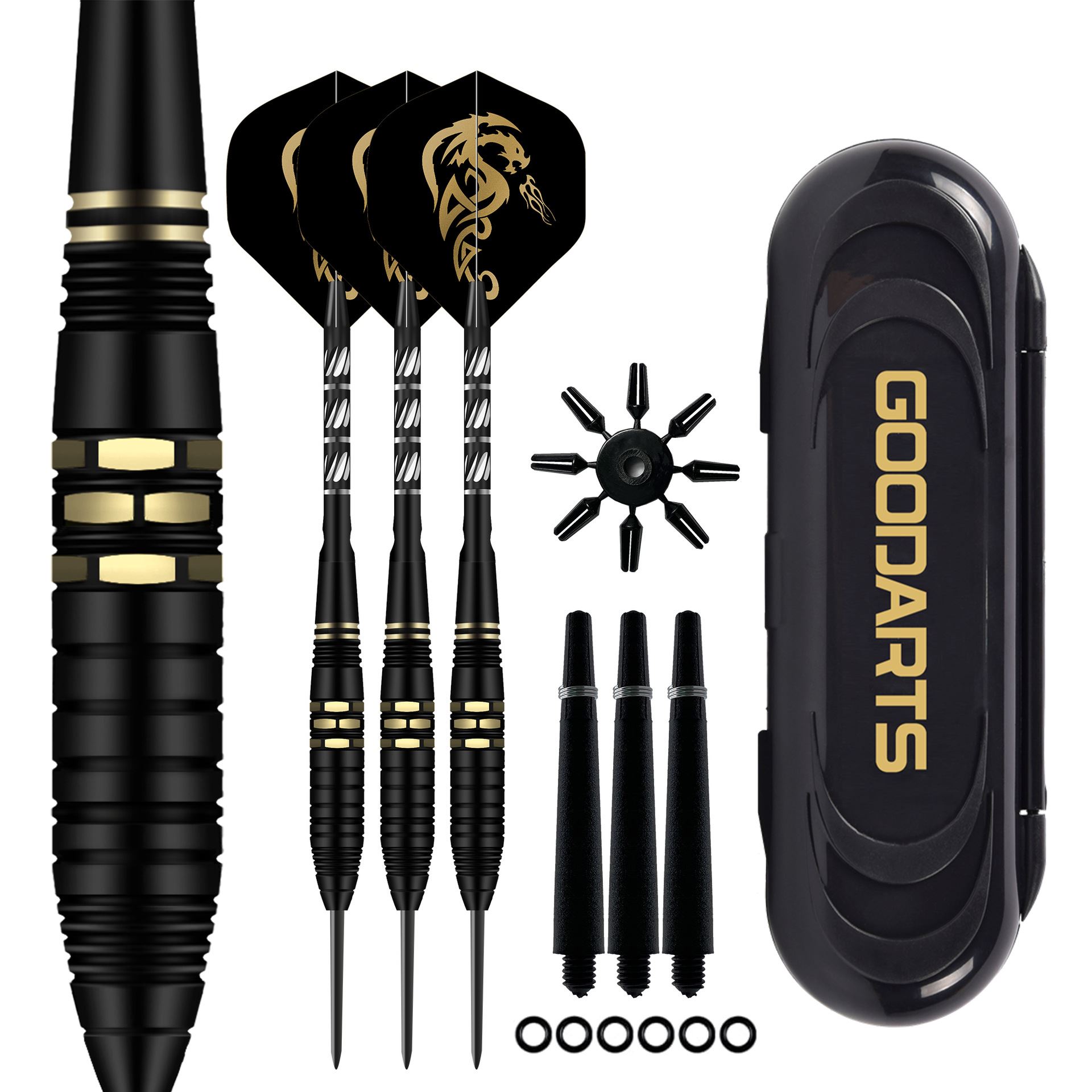 3支飞镖套装比赛专业黑色最24克