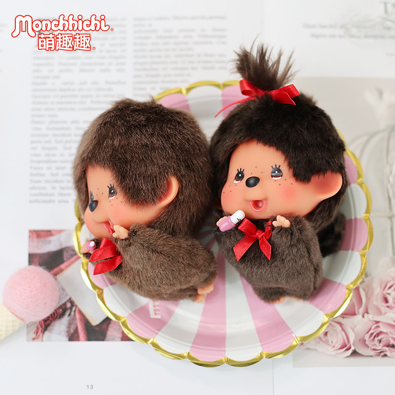 monchhichi萌趣趣娃娃飞天大头挂件男女孩超萌玩具玩偶圣诞装饰品