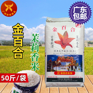 茉莉香米 广东 50斤装 金百合 包邮 虎门粮油出品长粒香煲仔饭