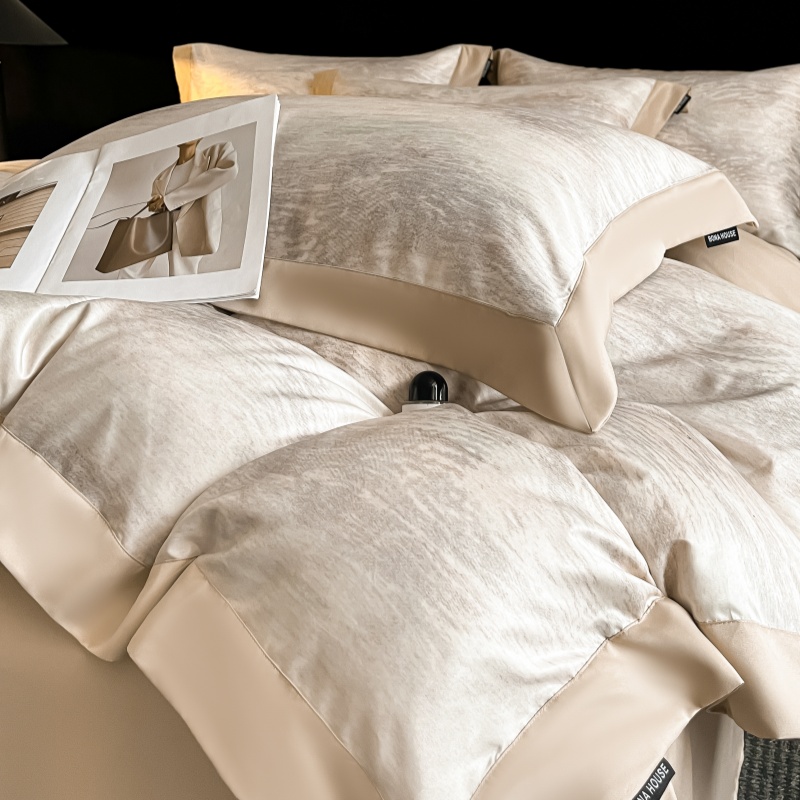 2025新款全棉印花四件套100纯棉床单被套床笠轻奢高级感床上用品4