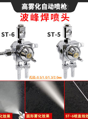 日本露明纳ST-6自动空气喷枪ST-5A100喷雾器A200波峰焊喷头吸塑机