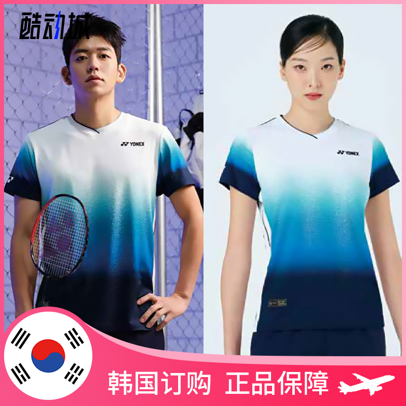 YONEX韩国男女速干羽毛球服短袖T