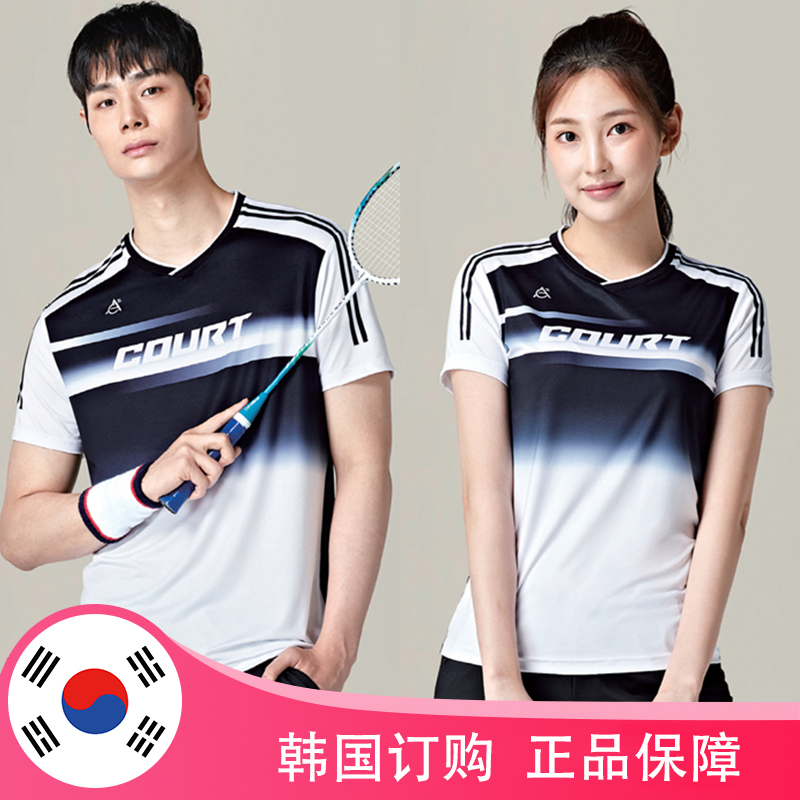 2025新款 CA5韩国羽毛球服上装 男女款时尚速干体育健身运动短袖T