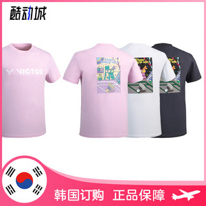 VICTOR印画速干羽毛球服运动短袖