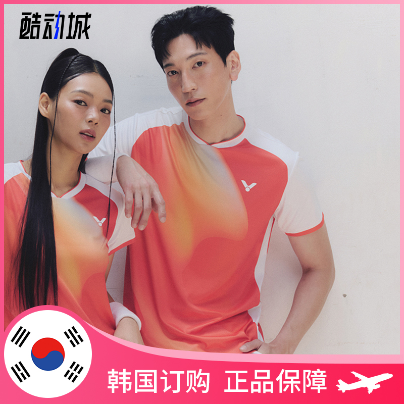 2025新款 VICTOR维克多韩国羽毛球服上装 男女款速干透气运动短袖