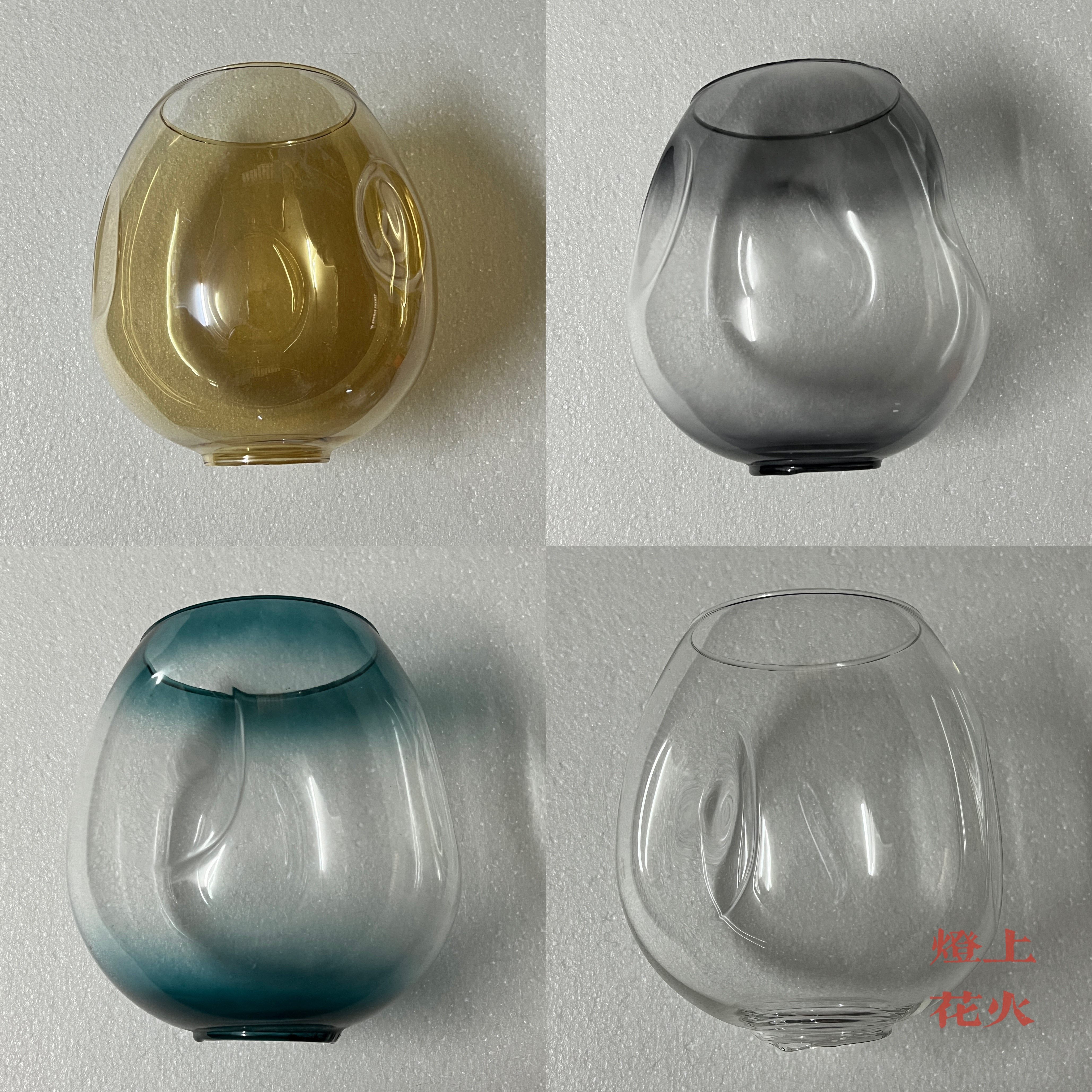 现代简约分子透明魔豆玻璃外壳灯罩配件凹点透光壁灯客厅吊灯台灯