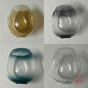 现代简约分子透明魔豆玻璃外壳灯罩配件凹点透光壁灯客厅吊灯台灯