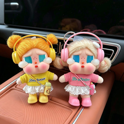 一代二代crybaby娃衣10cm哭娃衣服潮流彩色上衣裙子耳机套装批发
