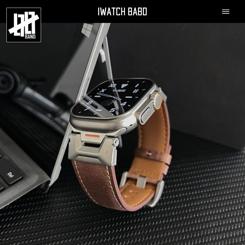 适用苹果手表S10真皮金属头表带applewatch8911表带商务Ultra