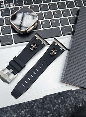 适用Appplewatch11液态硅胶表带iwatchs10苹果手表s89运动表带男