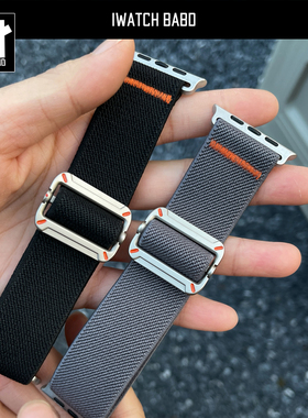 适用iwatch苹果手表Ultra高山回环表带applewatchs11尼龙运动表带