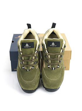 代尔塔 301305 耐高温劳保鞋牛皮安全鞋运动款防滑防砸防刺工作鞋