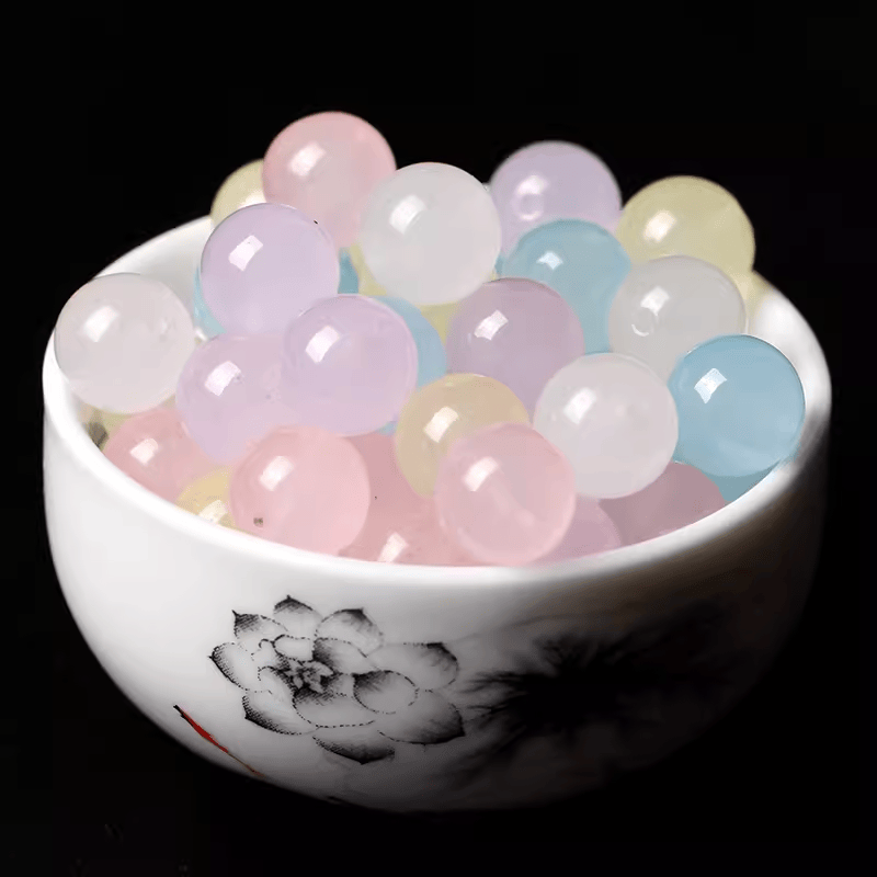 天然摩根石玉髓散珠子五色玉串珠diy半成品手串饰品配件水晶材料