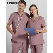 乐倍康弹力洗手服短袖 美容服 女手术室手术衣医生服护士服分体套装