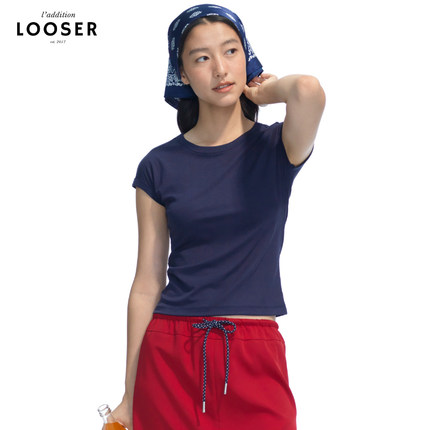 iamLOOSER 夏季系列 凉感莱赛尔轻量小飞袖T恤温柔软糯质感
