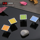 彩色条纹水晶拉手柜门现代简约橱柜衣柜子创意抽屉加厚单孔把手