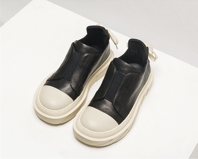 欧洲站17秋ro暗黑系真皮学生低帮懒人女鞋板鞋潮鞋女霍比特人的鞋