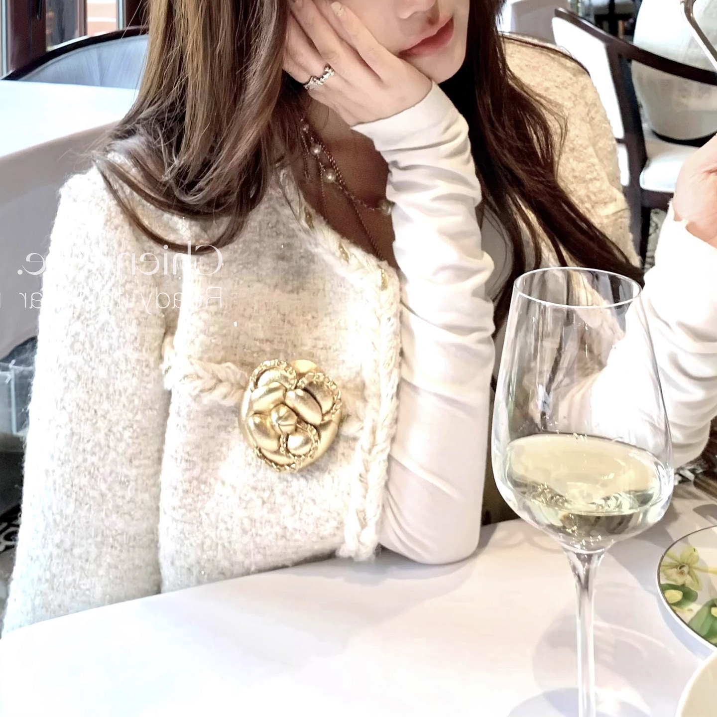 韩版气质长款编织贵千金白色小香风短外套女2025秋季新款毛呢外套