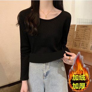 西装内搭女配大衣的打底冬季简约搭配马甲的卫衣里面穿内配打低衫