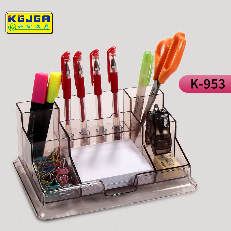 科记笔筒多功能创意时尚小清新学生笔座 个性办公文具收纳盒包邮