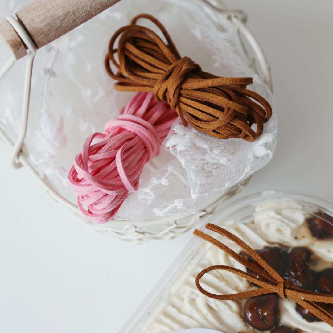 3mm棕色韩国皮绳双面绒烘焙包装