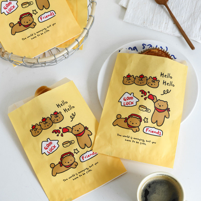 【食品级材质】烘焙防油包装纸袋图片