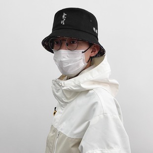 【安州牧】中国远游冠刺绣印花 五星出东方 渔夫帽 帆布 男女同款