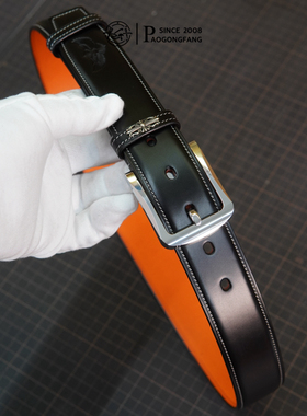 440C男士百搭高档手工腰带量身定制 【渡革6代440C+马具工艺款】