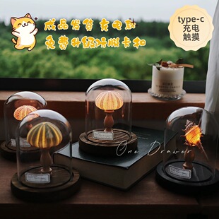 type-c充电海胆灯触摸款海胆小复古夜灯海胆灯复古海胆小夜灯礼物