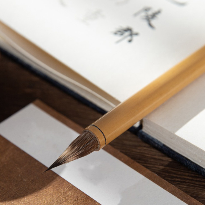 梅林笔庄紫毫小楷毛笔蝇头小楷毛笔簪花鸡距笔圣教序专用簪花小楷紫毫