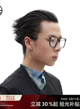 木九十黑色板材镜框商务钛合金镜腿镜架超轻近视眼镜框MJ101FJ044