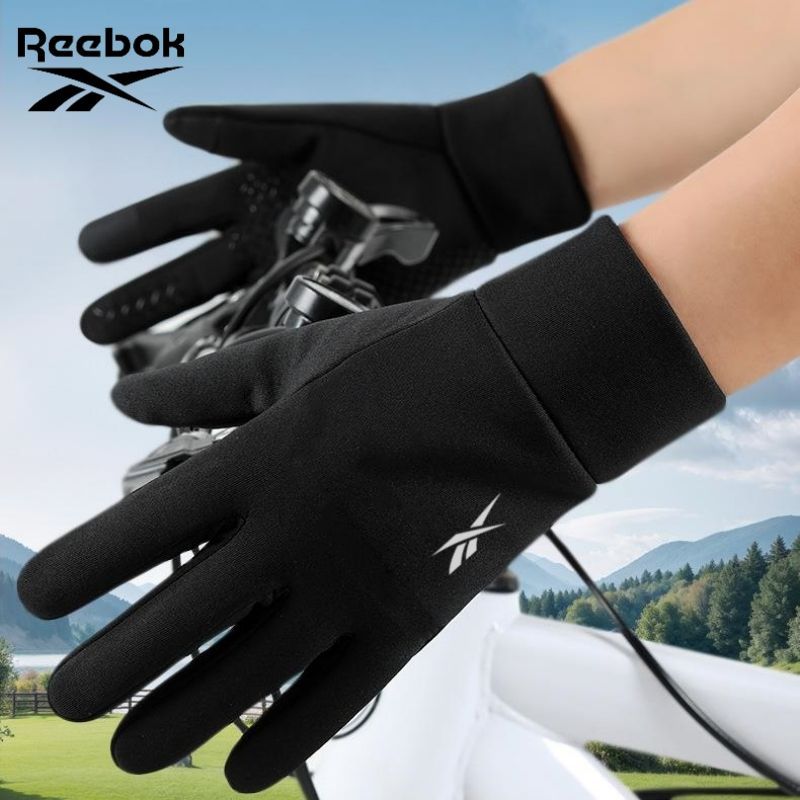 锐步手套男冬季徒步保暖户外登山防水防风女开车防滑运动跑步手套