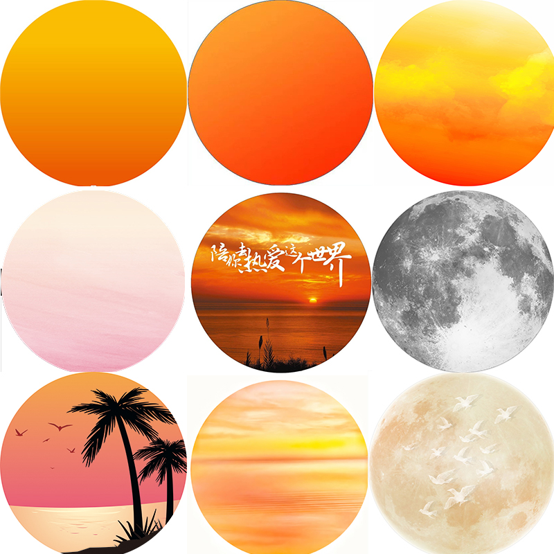 婚礼户外打卡背景墙日落灯箱膜布